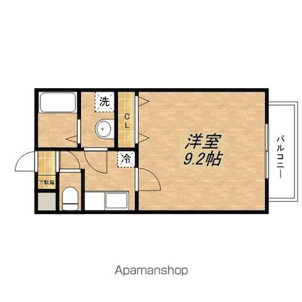 トップハウス水口Ⅱ[1K/30.67m2]の間取図