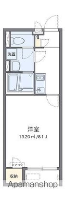 クレイノビアマーレ[1K/25.89m2]の間取図