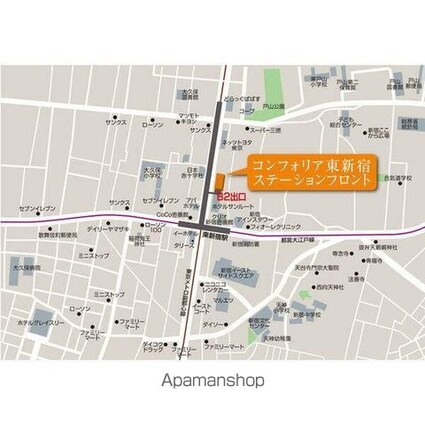 コンフォリア東新宿ステーションフロント[2LDK/60.88m2]の配置図