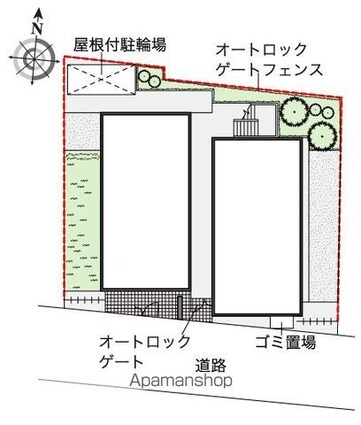 レオパレス新桜台[1K/19.96m2]の配置図