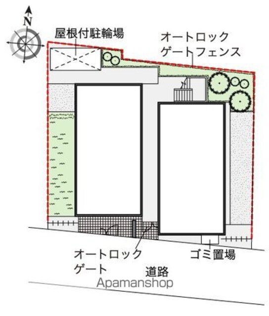 レオパレス新桜台[1K/19.96m2]の配置図
