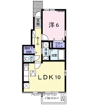 ルシェロ　パラッツォ[1LDK/40.79m2]の間取図