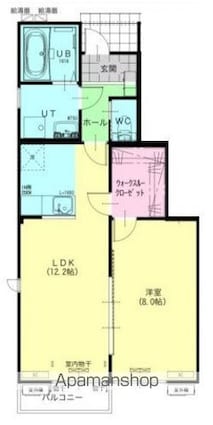 ドミール津志田[1LDK/49.17m2]の間取図