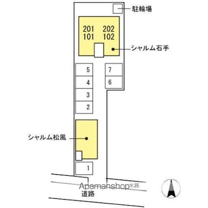 シャルム・石手[2DK/44.15m2]の配置図
