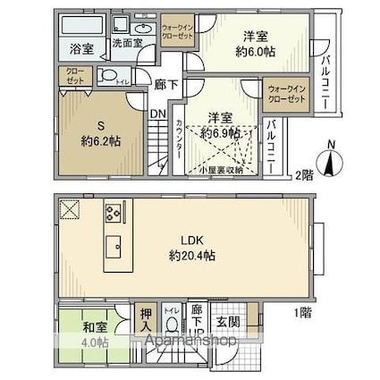 東京都練馬区南大泉１丁目[3SLDK/97.43m2]の間取図