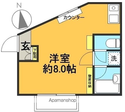 アルカ[1R/21.7m2]の間取図