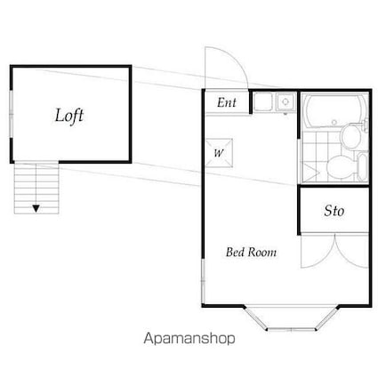 東京都板橋区赤塚６丁目[1R/13m2]の間取図
