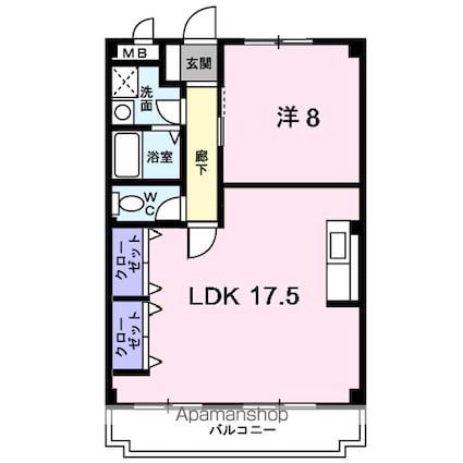 パーク　マリッチ[1LDK/56.07m2]の間取図