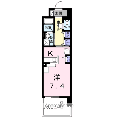 【岐阜市城東通のマンションの間取り】