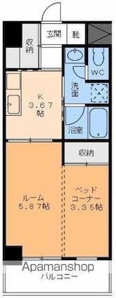 オーベルジュ本町[1K/32.48m2]の間取図