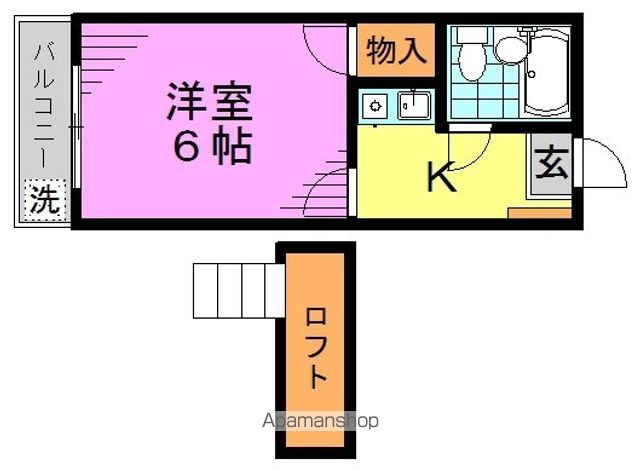 センチュリー成田東[1K/17.35m2]の配置図