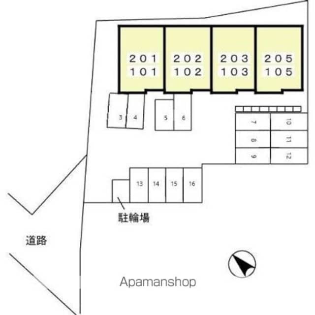 アムール和[2LDK/56.72m2]の配置図