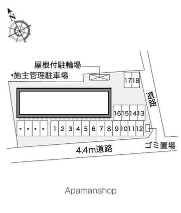 レオパレス喜六[1K/23.61m2]の配置図
