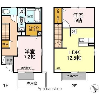 グラン　ＭＯＲＩ[2LDK/66.01m2]の間取図