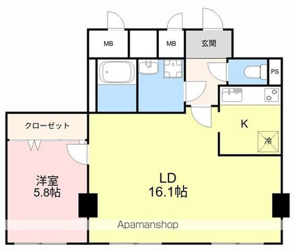 子平プラザビル[1LDK/54.7m2]の間取図