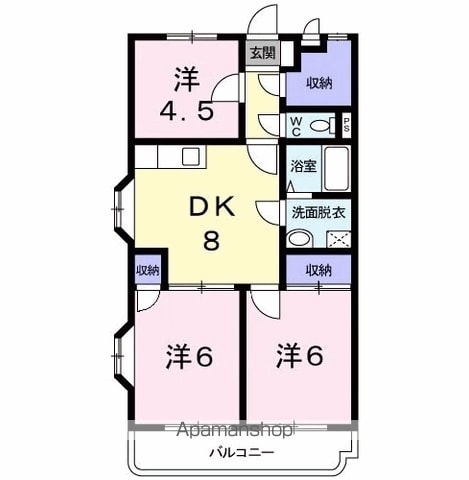 昭島市郷地町のマンションの間取り