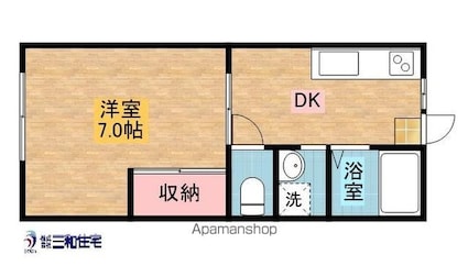 ハイツタチバナ[1DK/27.08m2]の間取図