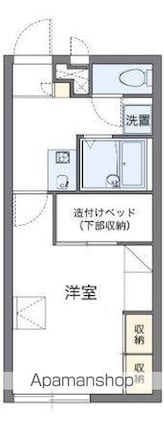 香川県高松市神在川窪町[1K/23.18m2]の間取図