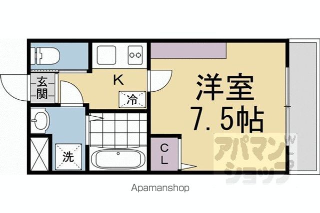 フラッティ北白川の間取り写真