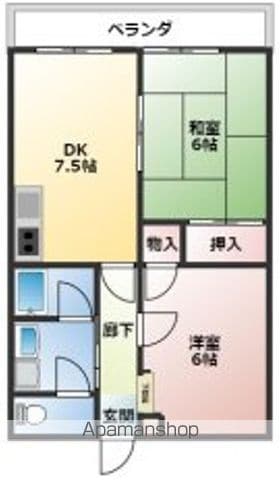 【和歌山市西庄のマンションの間取り】