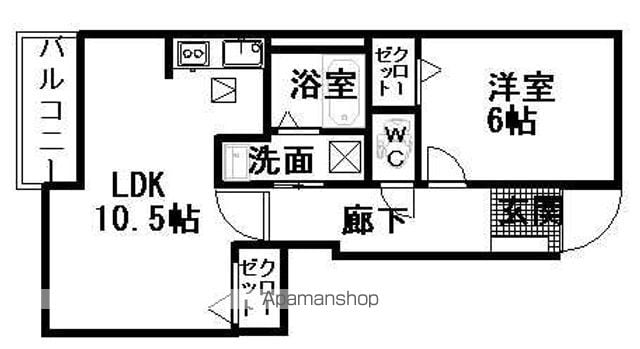 リバーサイドBの間取り写真