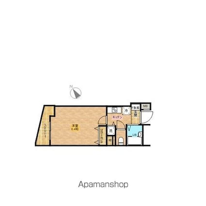スパシエ巣鴨[1K/21.33m2]の間取図