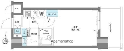 フェニックス八王子弐番館[1K/23.88m2]の間取図