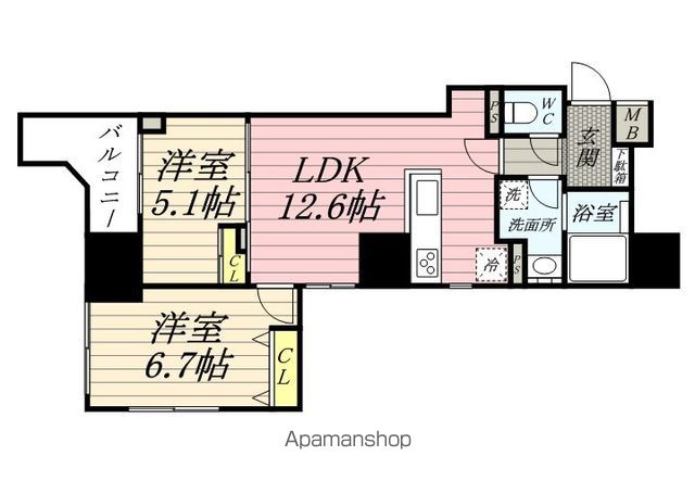 【台東区寿のマンションの間取り】