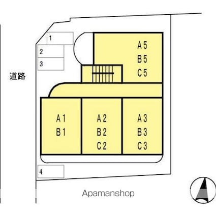 コートパレス[2K/35.1m2]の配置図