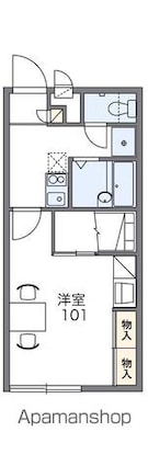 レオパレスラージ　グルーブ　Ⅰ[1K/23.18m2]の間取図
