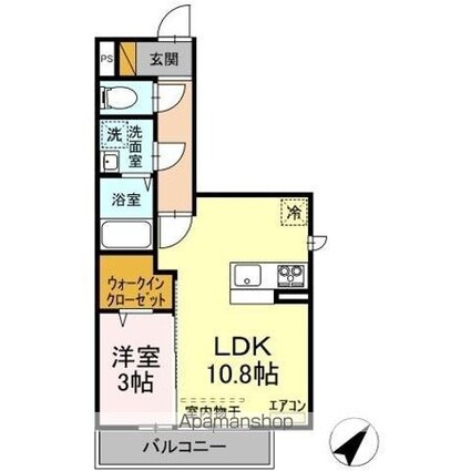 ブライト学園の森[1LDK/36.18m2]の間取図