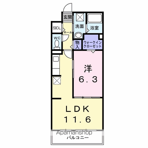 【中神町アパート　　　　　　　　　　　　　　　　　　　　　　　の間取り】