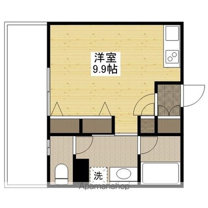 広島県広島市佐伯区五日市中央７丁目[1R/25m2]の間取図