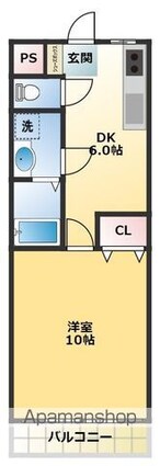 ピュアセレーナ２１[1DK/35.15m2]の間取図