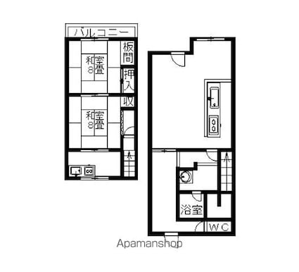 ロイヤルハウス[2LDK/80m2]の間取図