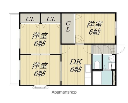 メゾン・ド・エース[3DK/55.25m2]の間取図