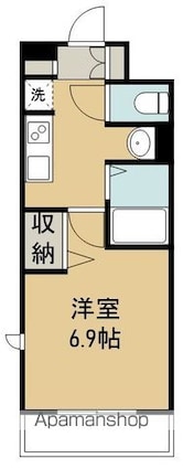 ベレタ卸町[1K/24.8m2]の間取図
