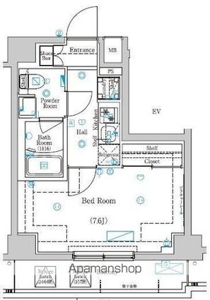 ラフィスタときわ台[1K/26.21m2]の間取図