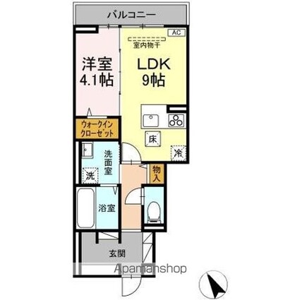 エルドール[1LDK/41.11m2]の間取図