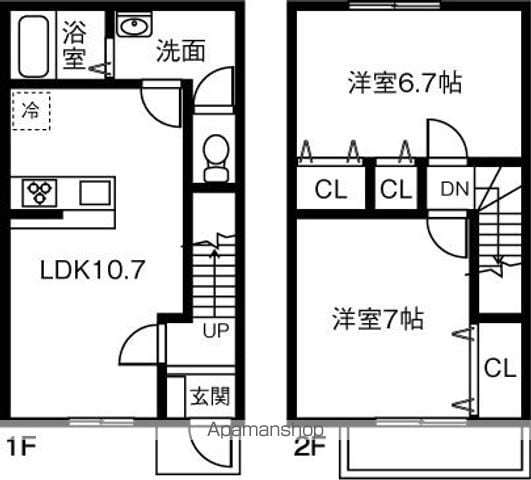 MAISONETTE LAND 川島松倉 Aの間取り写真