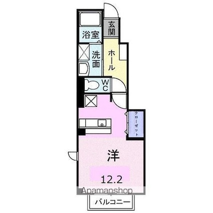 カムフィスペース[1R/33.15m2]の間取図