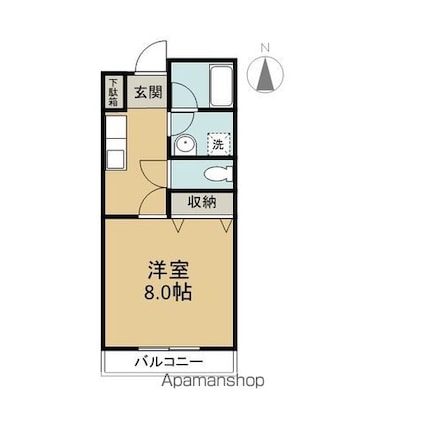 ミトラヒルズⅠ[1K/28.13m2]の間取図