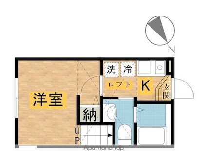 リオガーデン[1K/20.52m2]の間取図