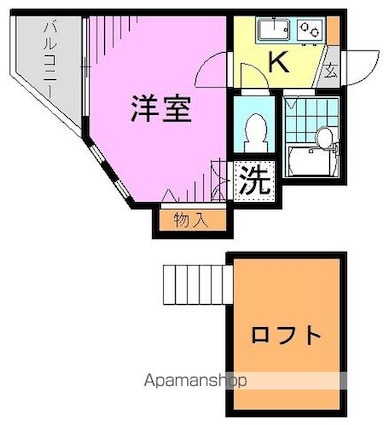 東京都杉並区高円寺北３丁目[1K/17.58m2]の間取図