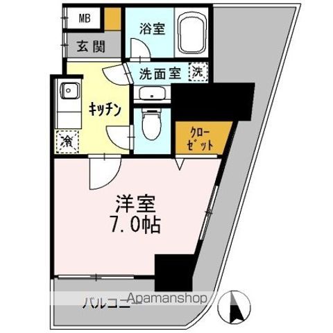 【大阪市西区土佐堀のマンションの間取り】