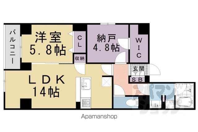 CALM河原町二条の間取り写真