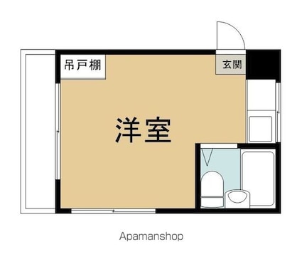 ミスズハイツ[1R/13.22m2]の間取図