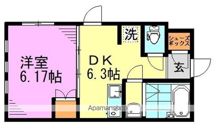 ＳＯＵ高円寺Ⅱ[1DK/30.01m2]の間取図