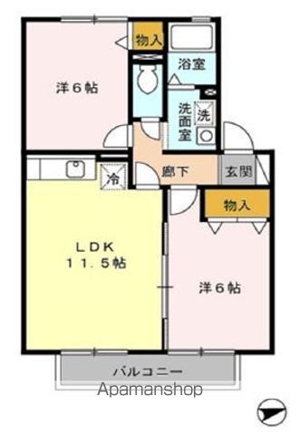 【日野市大字日野のアパートの間取り】