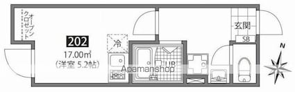 東京都練馬区田柄１丁目[1R/17m2]の間取図